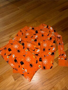 Halloween Orange Print Women's Pajama Set - Hyde & Eek, M